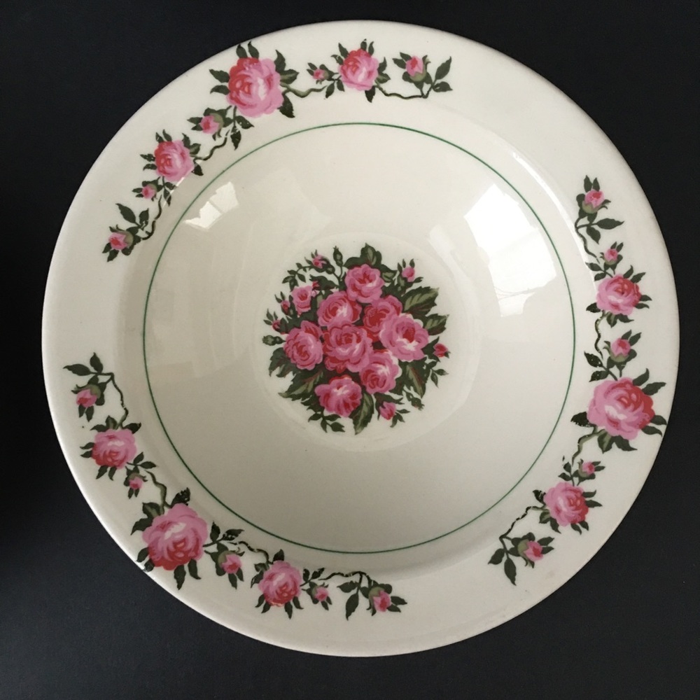 (4) Santa Rita Ware Garden Of Roses 7.5” Bowls Made In California. EXCELLENT